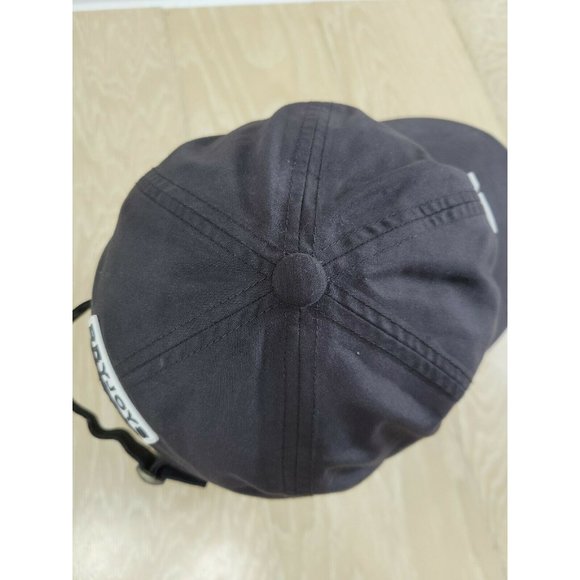 FJ Dry Joys Dryjoys Golf Cap Baseball Hat Black Strapback White Rubber Logo - Picture 7 of 11